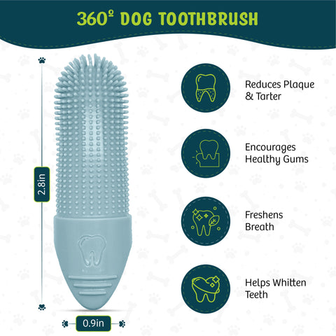 Pet Fortuna 360º Dog Finger Toothbrush For Cats and Dogs (2-Pack)