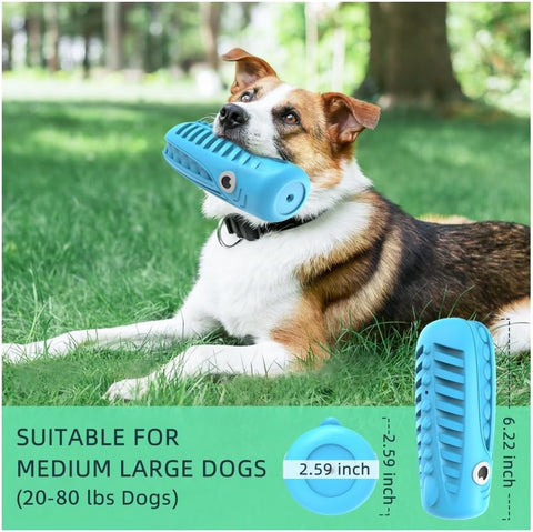 Pet Fortuna Tough Dog Chew Toy, For Aggressive Chewers, Medium and Large Breeds (Whale - Aqua)
