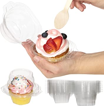 MUSENTIAL Individual Stackable Cupcake Containers