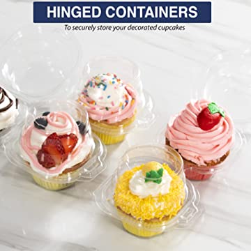MUSENTIAL Individual Stackable Cupcake Containers