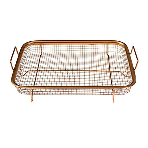 MUSENTIAL 2-Piece Non-Stick Air Fry Tray Bakeware Set for Oven, 13 x 9-Inch