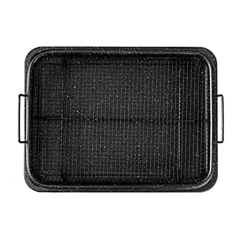 MUSENTIAL 2-Piece Non-Stick Air Fry Tray Bakeware Set for Oven, 13 x 9-Inch